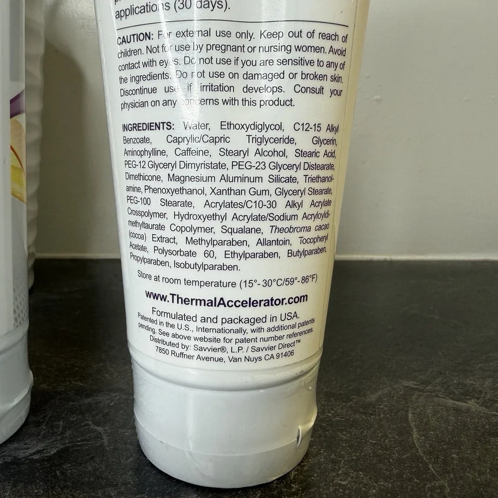 Thermal Accelerator Tummy Cream Skin Firming 6 oz SEALED Lot of 2